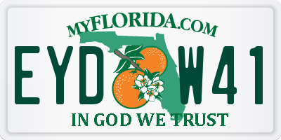FL license plate EYDW41