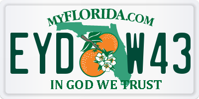 FL license plate EYDW43