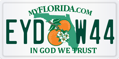 FL license plate EYDW44