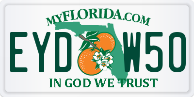 FL license plate EYDW50