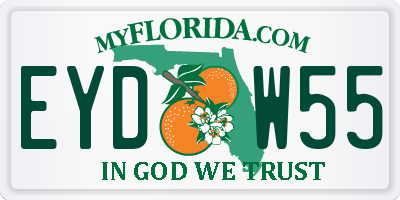 FL license plate EYDW55