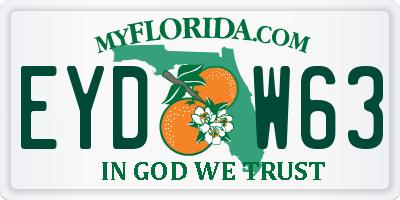 FL license plate EYDW63