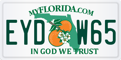 FL license plate EYDW65