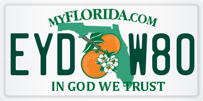 FL license plate EYDW80