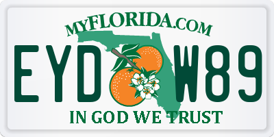 FL license plate EYDW89