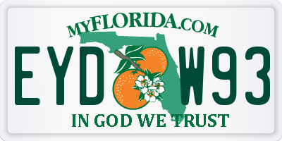 FL license plate EYDW93
