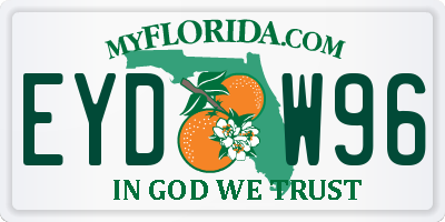 FL license plate EYDW96