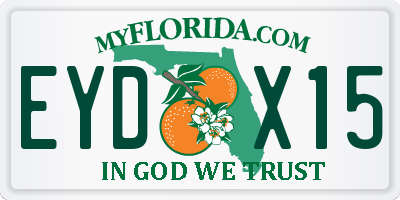 FL license plate EYDX15