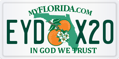 FL license plate EYDX20
