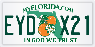 FL license plate EYDX21