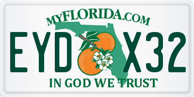 FL license plate EYDX32