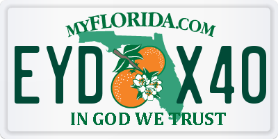 FL license plate EYDX40