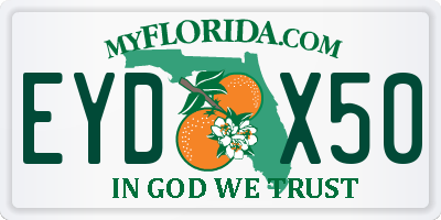 FL license plate EYDX50