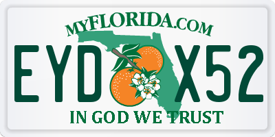 FL license plate EYDX52