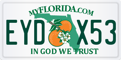 FL license plate EYDX53