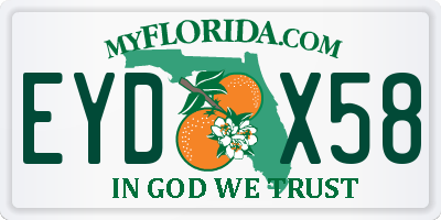 FL license plate EYDX58