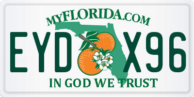 FL license plate EYDX96