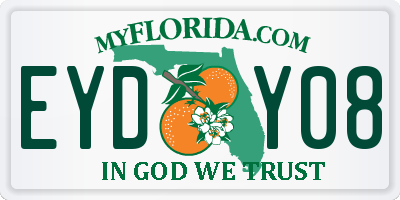 FL license plate EYDY08