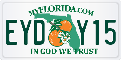 FL license plate EYDY15