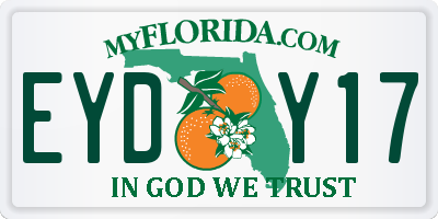 FL license plate EYDY17