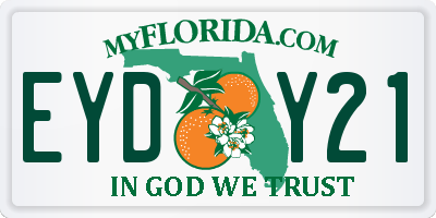 FL license plate EYDY21