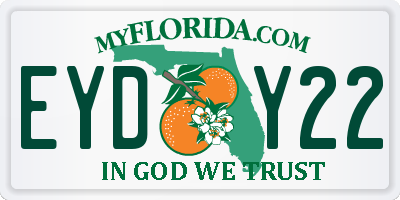 FL license plate EYDY22