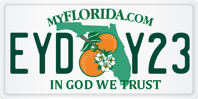 FL license plate EYDY23