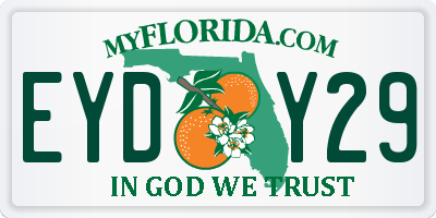 FL license plate EYDY29