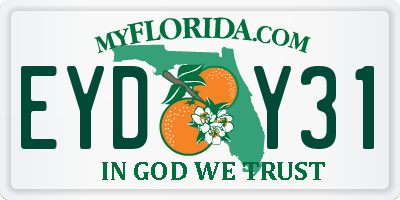 FL license plate EYDY31