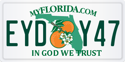 FL license plate EYDY47