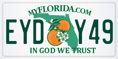 FL license plate EYDY49