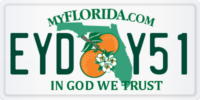 FL license plate EYDY51
