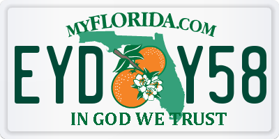 FL license plate EYDY58