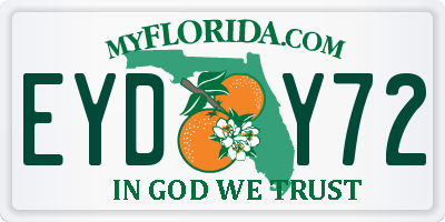 FL license plate EYDY72