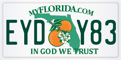 FL license plate EYDY83