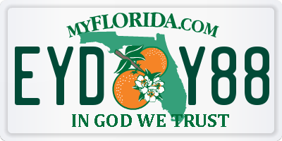 FL license plate EYDY88