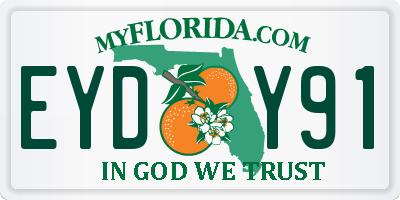 FL license plate EYDY91