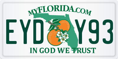 FL license plate EYDY93