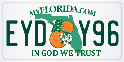 FL license plate EYDY96