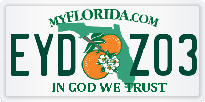 FL license plate EYDZ03