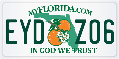 FL license plate EYDZ06