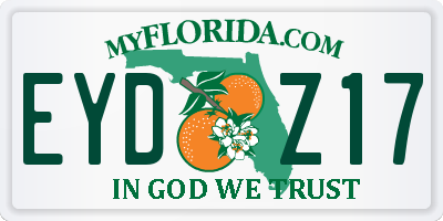 FL license plate EYDZ17