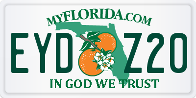 FL license plate EYDZ20