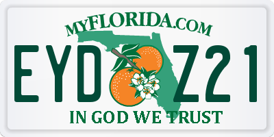 FL license plate EYDZ21
