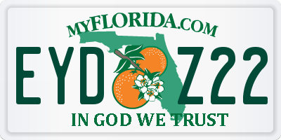 FL license plate EYDZ22