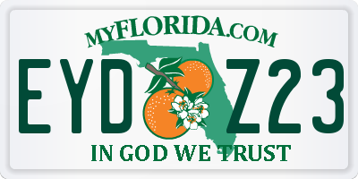 FL license plate EYDZ23
