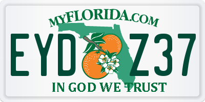 FL license plate EYDZ37