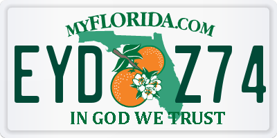 FL license plate EYDZ74