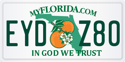 FL license plate EYDZ80