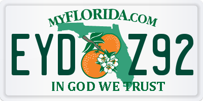 FL license plate EYDZ92